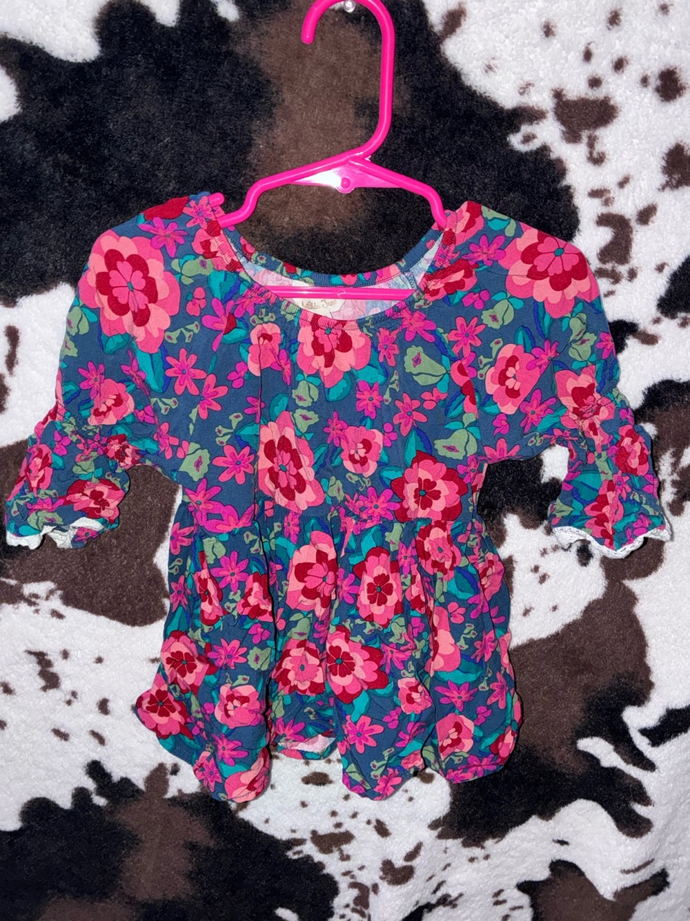 Matilda Jane Moments With You Poinsettia Top Girls size 4 Floral Peasant Blouse